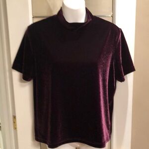 Vintage Top in Rich Plum Velour